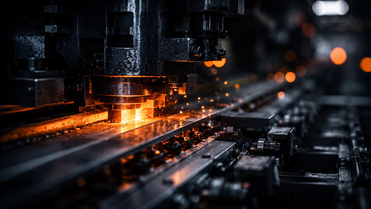 Linha de produção em operação