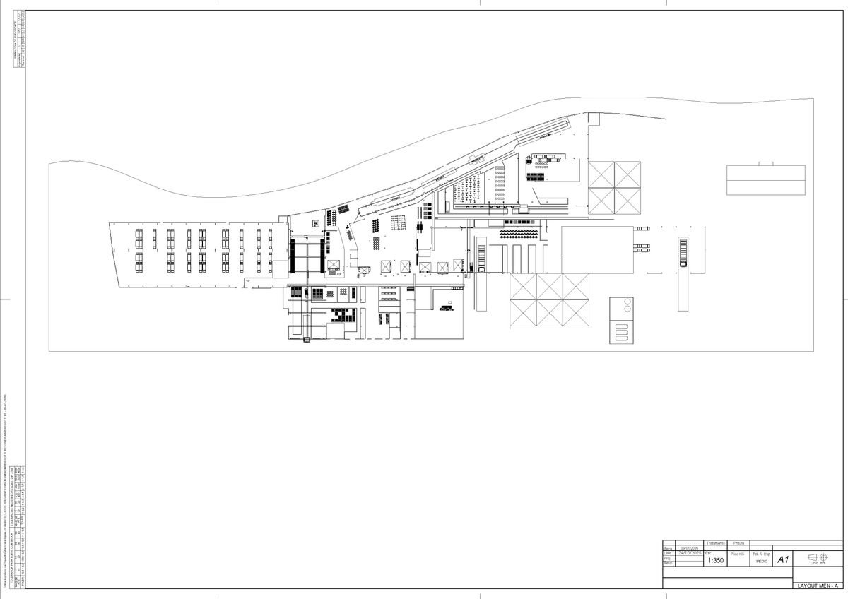 Layout original Grupo Menegotti — planta técnica CAD